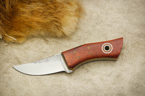 Fiddleback Forge, Andy Roy - Mosquito - Bloodwood - Flat Tang - Natural & Yellow Liners - 1