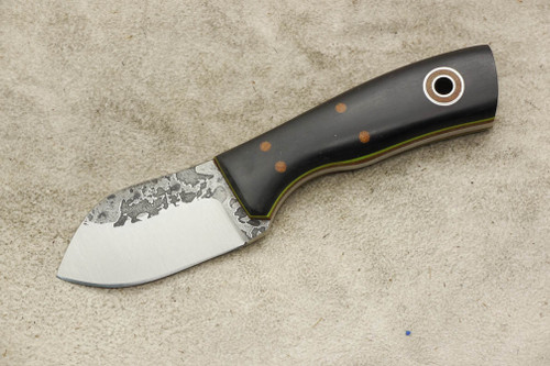 Fiddleback Forge, Andy Roy - Neckmuk - Blackwood - Flat Tang - Natural and Lime Green Liners - 1