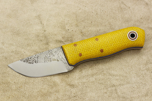 Fiddleback Forge, Andy Roy - Pipsqueak - Philellow Burlap - Flat Tang - 11