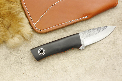 Fiddleback Forge, Andy Roy - Pocket Kephart - Blackwood - Flat Tang - Black & Orange Liners - 6 Fiddleback Forge, Andy Roy - Pocket Kephart - Blackwood - Flat Tang - Black & Orange Liners - 6