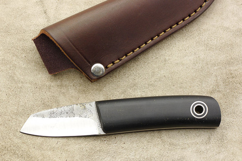 Fiddleback Forge, Andy Roy - Pygmy - Black Canvas Micarta - Flat Tang - 2