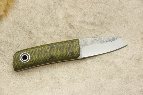 Fiddleback Forge, Andy Roy - Pygmy - Evergreen Burlap - Flat Tang - 4