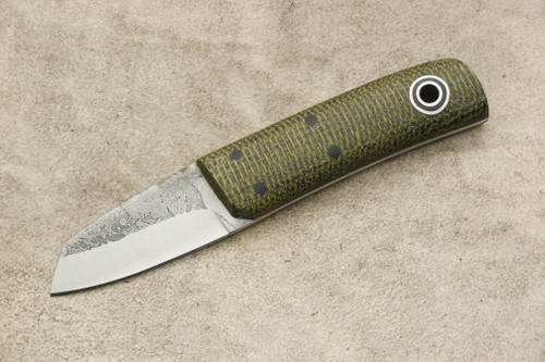 Fiddleback Forge, Andy Roy - Pygmy - Evergreen Burlap - Flat Tang - 7