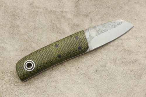 Fiddleback Forge, Andy Roy - Pygmy - Evergreen Burlap - Flat Tang - 7