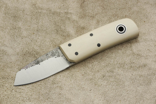 Fiddleback Forge, Andy Roy - Pygmy - Ivory Micarta - Flat Tang - 6