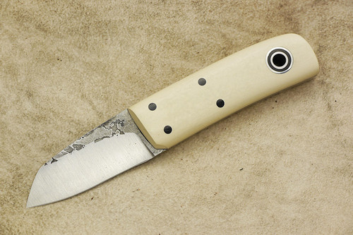 Fiddleback Forge, Andy Roy - Pygmy - Ivory Micarta - Flat Tang - 8
