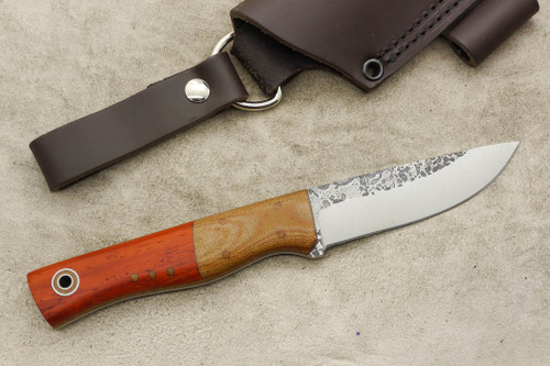 Fiddleback Forge, Andy Roy - Recluse - Bloodwood and Natural Micarta - Tapered Tang - 19 Fiddleback Forge, Andy Roy - Recluse - Bloodwood and Natural Micarta - Tapered Tang - 19