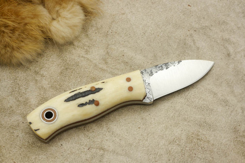 Fiddleback Forge, Andy Roy - Runt - Stag Bone - Flat Tang - Natural Liners - 9