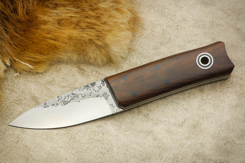 Fiddleback Forge, Andy Roy - Sgain Dubh - Rosewood - Flat Tang - Black & White Liners - 1