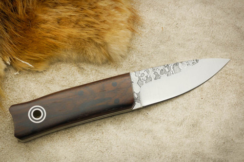 Fiddleback Forge, Andy Roy - Sgain Dubh - Rosewood - Flat Tang - Black & White Liners - 1 Fiddleback Forge, Andy Roy - Sgain Dubh - Rosewood - Flat Tang - Black & White Liners - 1