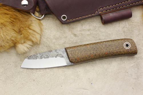 Fiddleback Forge, Andy Roy - Shaman - Coffee Bag Burlap - Tapered Tang - 3