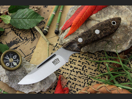 INTRODUCTORY SPECIAL! Bark River Knives: Adventurer Fixed Blade Knife w/ Chechen Burl Handle