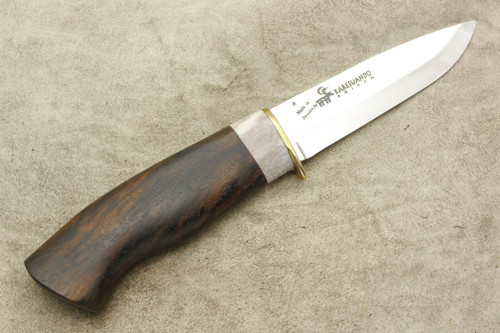 Karesuando Kniven 3509 Boar Exclusive - Fixed Blade Knife - Oiled Curly Birch and Reindeer Antler Handle - 3.75" 12C27 Stainless Steel Blade - 2 Karesuando Kniven 3509 Boar Exclusive - Fixed Blade Knife - Oiled Curly Birch and Reindeer Antler Handle - 3.75" 12C27 Stainless Steel Blade - 2