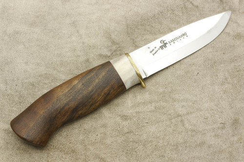 Karesuando Kniven 3509W Galten EX Hunting Knife Walnut - Fixed Blade Knife - Oiled Walnut and Reindeer Antler Handle - 3.75" 12C27 Stainless Steel Blade - 2 Karesuando Kniven 3509W Galten EX Hunting Knife Walnut - Fixed Blade Knife - Oiled Walnut and Reindeer Antler Handle - 3.75" 12C27 Stainless Steel Blade - 2