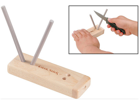 Lansky Sharpeners: LCS5D Standard 2 Ceramic Rod Turnbox Knife Sharpener with Wood Base - Medium Grit