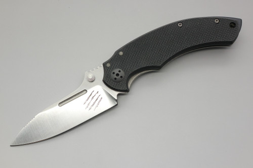 LionSteel Knives BBR2, Folding Knife w/ Textured Black G10 Handle