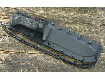 LionSteel Knives Hunter M7 MS, Fixed Blade Outdoor Knife w/ Textured Black Micarta Handle & Satin Blade