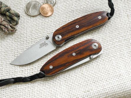 LionSteel Knives MINI 8210CB, Folding Pocket Knife w/ Cocobo Handle