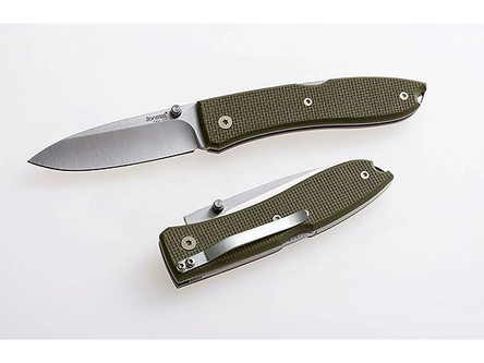 LionSteel Knives Opera 8800GN, Folding Pocket Knife w/ Green Textured G10 Handle