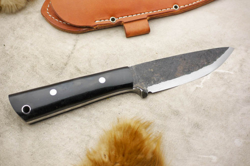 Lon Humphrey Bushcraft Pro - Scandi Grind - Black Canvas Micarta Handle - 1 Lon Humphrey Bushcraft Pro - Scandi Grind - Black Canvas Micarta Handle - 1