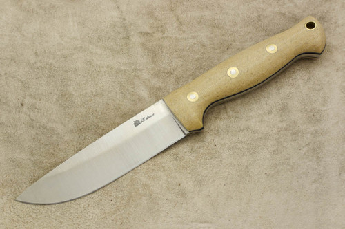 LT Wright Knives - Forest Trail - CPM 3V Steel - Saber Grind - Drop Point - Snakeskin Micarta - Matte Finish - Black Liners