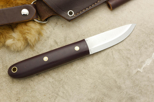 LT Wright Knives BoatTail Scandi - Double Red Canvas Micarta