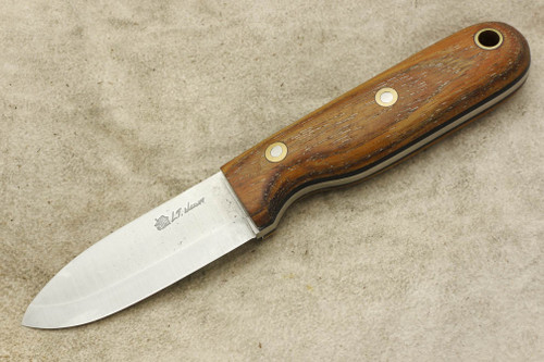 LT Wright Knives Bushbaby - Scandi Grind - Koa - Black Liners - Matte Finish - 3 / FREE BLACK LINERS!