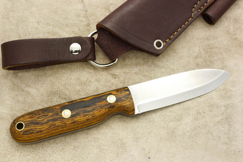 LT Wright Knives Bushcrafter - Scandi Grind - Bocote Handle - Black Liners - 3