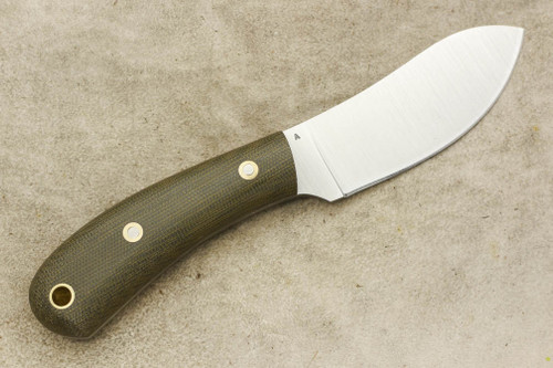 LT Wright Knives Camp MUK - A2 Steel - Flat Grind - Green Canvas Micarta Handle - Matte Finish LT Wright Knives Camp MUK - A2 Steel - Flat Grind - Green Canvas Micarta Handle - Matte Finish