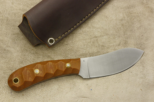 LT Wright Knives Camp MUK - Flat Grind - Natural Canvas Micarta - Mountain Texture LT Wright Knives Camp MUK - Flat Grind - Natural Canvas Micarta - Mountain Texture