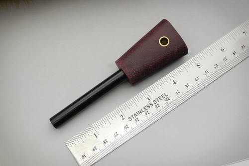 LT Wright Knives Firesteel - Double Red Canvas Micarta - Matte Finish