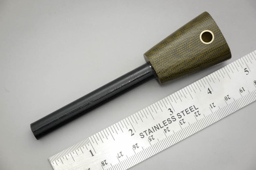 LT Wright Knives Firesteel - Green Canvas Micarta - Red Liner - Matte Finish