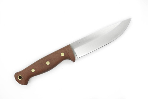 LT Wright Knives Forest Trail - A2 Steel - Saber Grind - Natural Canvas Micarta Handle - Matte Finish