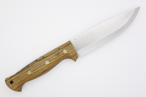 LT Wright Knives Forest Trail - A2 Steel - Scandi Grind - Bocote - Brass Corby Bolts - Matte Finish - 5 / FREE Black Liners! LT Wright Knives Forest Trail - A2 Steel - Scandi Grind - Bocote - Brass Corby Bolts - Matte Finish - 5 / FREE Black Liners!
