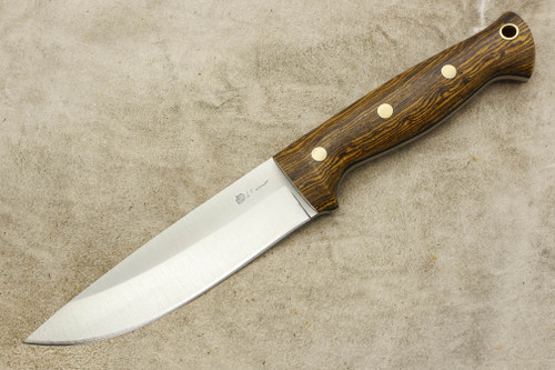 LT Wright Knives Forest Trail - AEB-L Steel - Saber Grind - Bocote - Brass Corby Bolts - Matte Finish - 5 / FREE Black Liners!