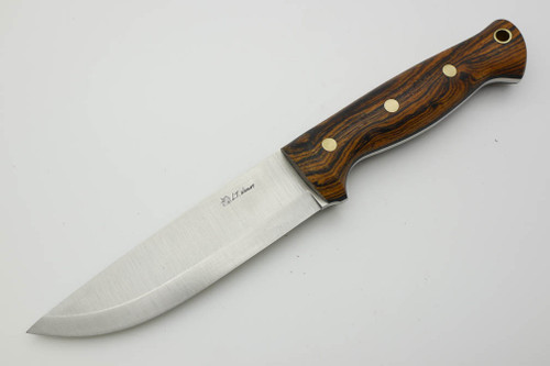 LT Wright Knives Forest Trail - CPM 3V Steel - Scandi Grind - Bocote - Matte Finish - 5 / FREE Black Liners!