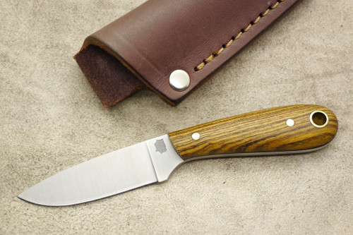 LT Wright Knives Frontier First - A2 Tool Steel - Flat Grind - Bocote - Black Liners - 1 / FREE LINERS!