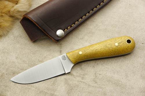 LT Wright Knives Frontier First Patch Knife - D2 Steel - Flat Grind - Osage Orange