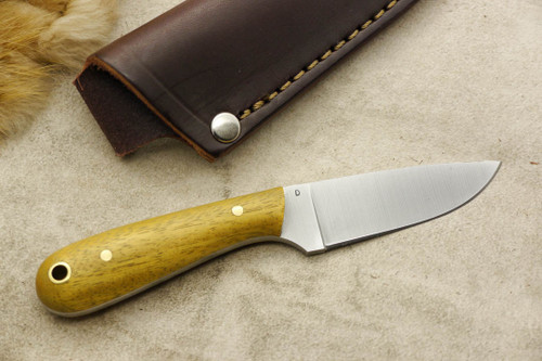 LT Wright Knives Frontier First Patch Knife - D2 Steel - Flat Grind - Osage Orange