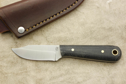 LT Wright Knives Frontier Trapper - AEB-L Steel - Saber Grind - Black Micarta - Matte Finish