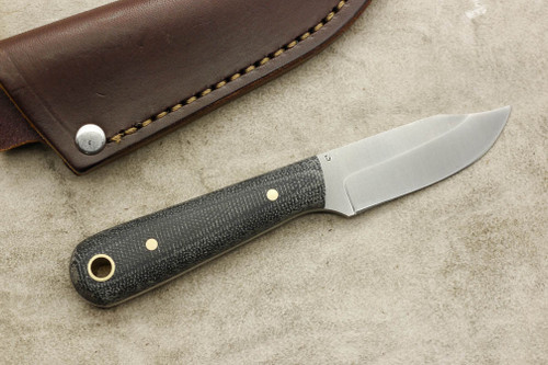 LT Wright Knives Frontier Trapper - AEB-L Steel - Saber Grind - Black Micarta - Matte Finish