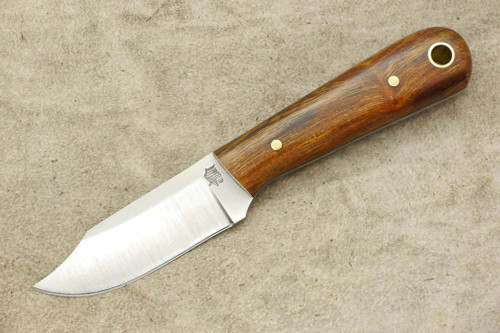 LT Wright Knives Frontier Trapper - O1 Tool Steel - Saber Grind - Desert Ironwood - 1 / FREE Black Liners!