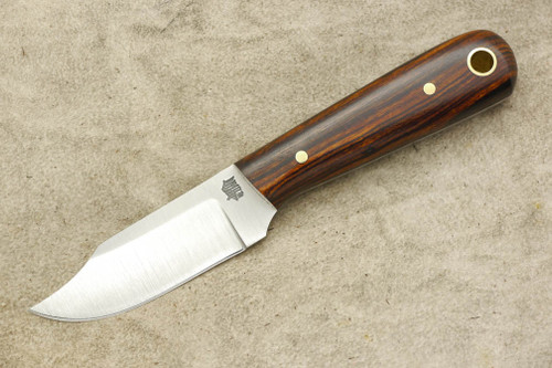 LT Wright Knives Frontier Trapper - O1 Tool Steel - Saber Grind - Desert Ironwood - 5 / FREE Black Liners!