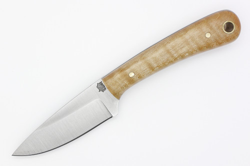 LT Wright Knives Frontier Valley - A2 Steel - Saber Grind - Natural Curly Maple - FREE BLACK LINERS! - 1
