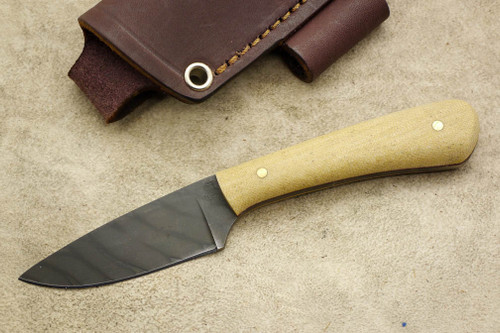 LT Wright Knives Frontier Valley - O1 Steel - Flat Grind - Snakeskin Micarta - Red Liners - FREE Special Patina Liners and Soft Case!