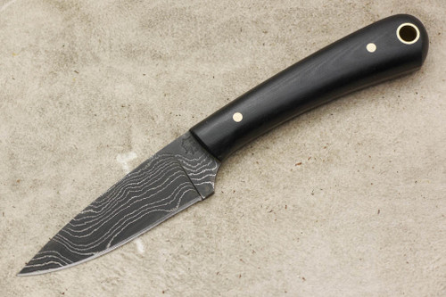 LT Wright Knives Frontier Valley - USA Damascus - Flat Grind - Black G10 - Matte Finish / LIMITED EDITION / FREE SOFT CASE!