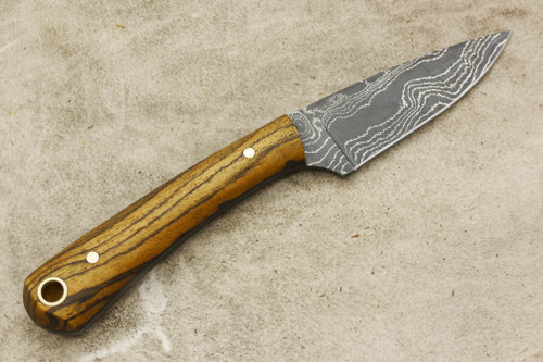 LT Wright Knives Frontier Valley - USA Damascus - Flat Grind - Bocote - 3 / LIMITED EDITION / FREE SOFT CASE! / FREE BLACK LINERS!