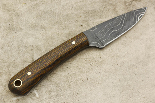 LT Wright Knives Frontier Valley - USA Damascus - Flat Grind - Bocote - 8 / LIMITED EDITION / FREE SOFT CASE! / FREE BLACK LINERS!
