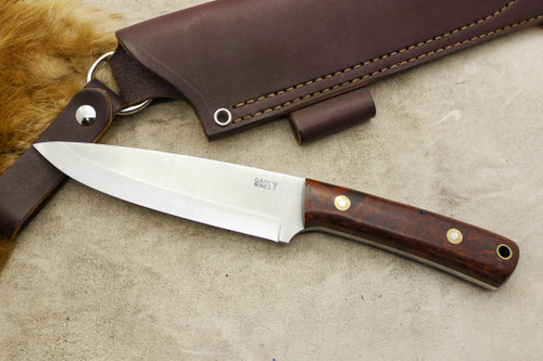LT Wright Knives Gary Wines Bushcraft Hunter - Scandi Grind - Desert Ironwood - 1