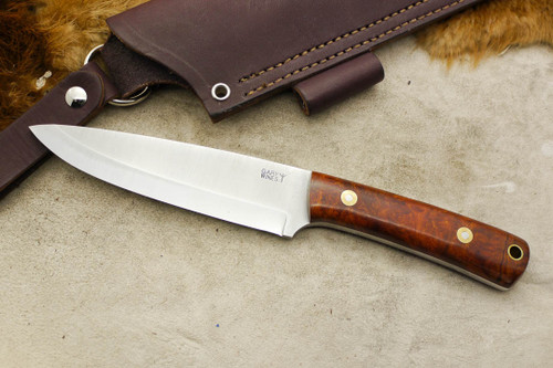 LT Wright Knives Gary Wines Bushcraft Hunter - Scandi Grind - Desert Ironwood - 5